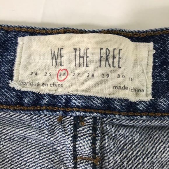 Free People Mid Rise Cut Off Denim Jean Shorts - Picture 3 of 9